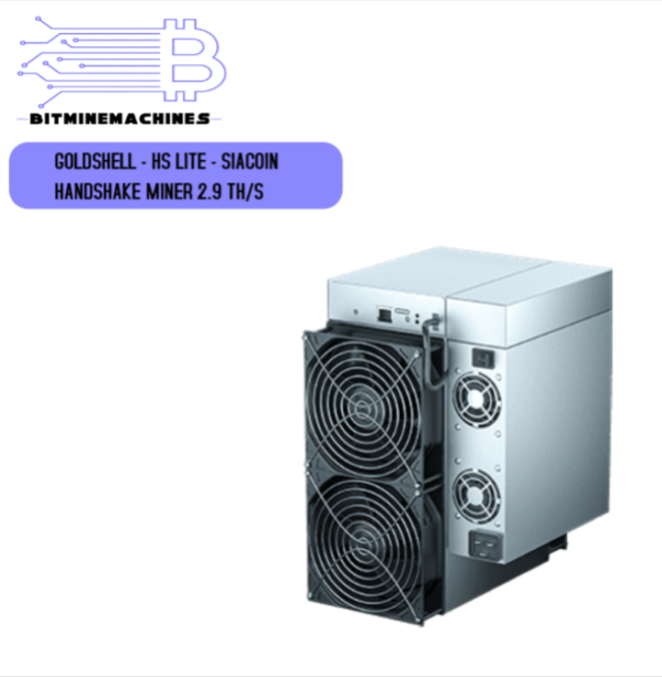 GOLDSHELL HS LITE SIACOIN HANDSHAKE MINER 2 9 TH/S